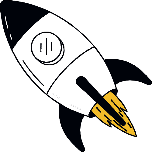 An illustration of a rocket, indicating your inevitable success if you use Stayvo